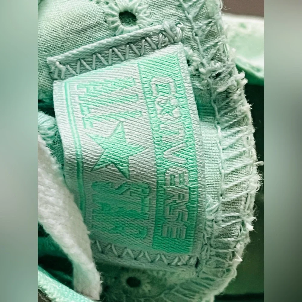 Converse All Star Chuck Taylor shoes Women’s 8 EU 39 Mint Green Sneakers Rare - Picture 11 of 14